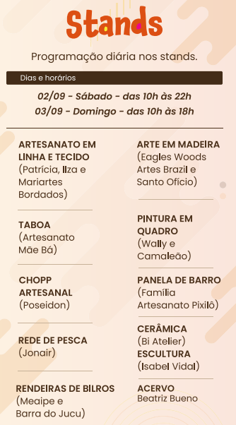 Confira a programação completa do evento: 1º Orla Festival: Cultura, Esporte e Sabores de Meaípe