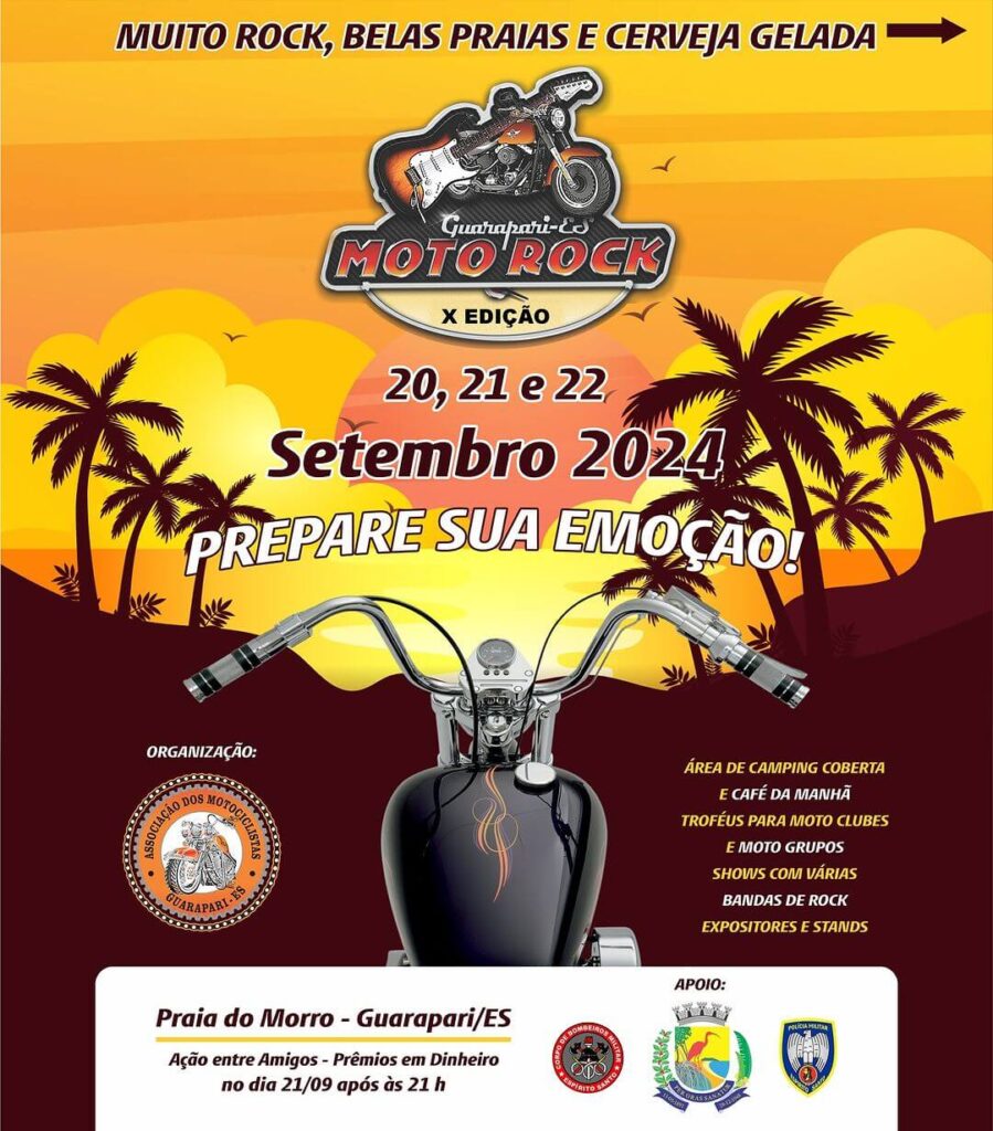 Motorock Guarapari 2024: Prepare-se para o Maior Encontro de Motociclistas e Rockeiros! 3 Motorock Guarapari 2024: Prepare-se para o Maior Encontro de Motociclistas e Rockeiros! 2