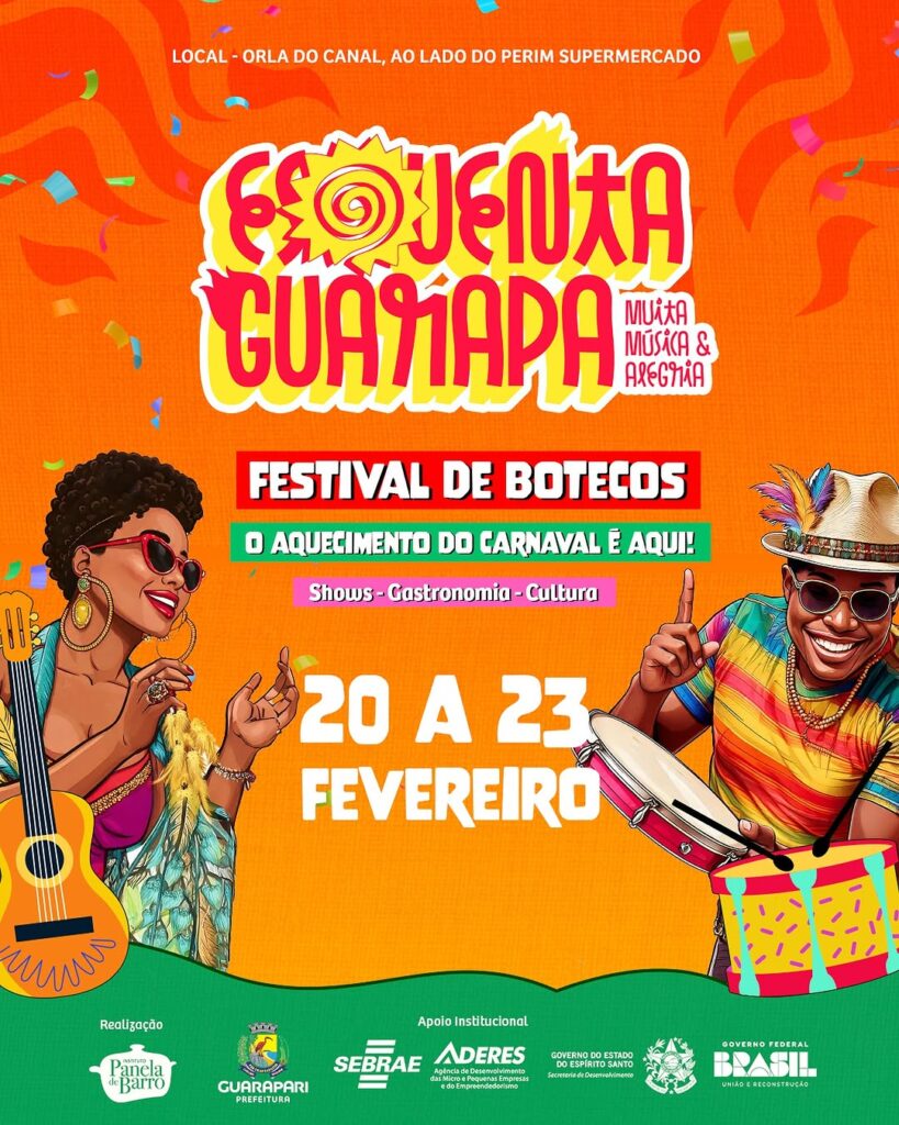 Guarapari Em Clima de Carnaval: Esquenta Guarapa Promete Agitar a Orla do Canal 2 Guarapari Em Clima de Carnaval Esquenta Guarapa Promete Agitar a Orla do Canal