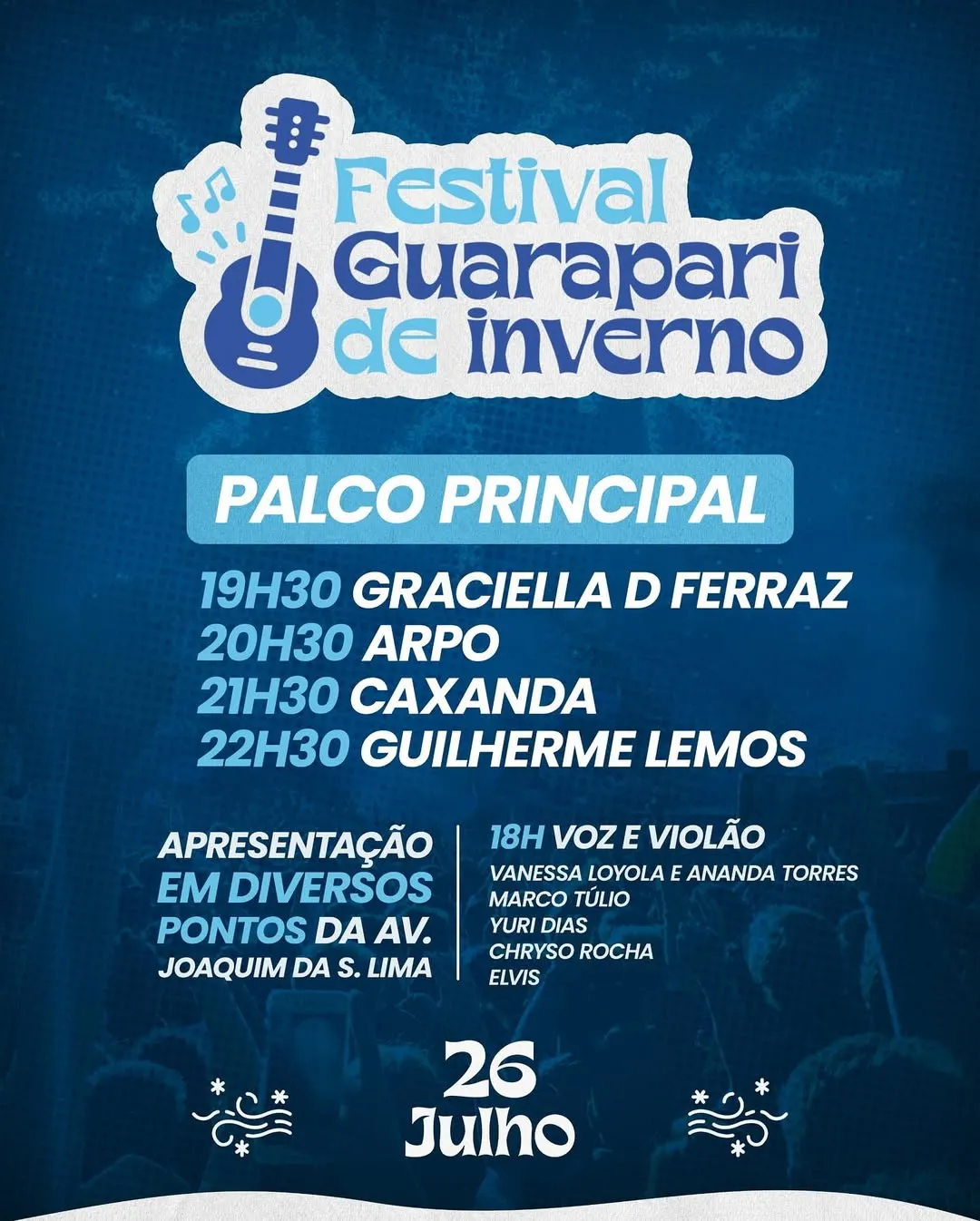 Festival de Inverno de Guarapari 2025 reúne música e cultura