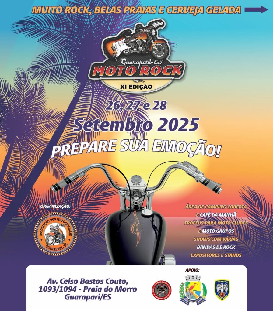 Guarapari se prepara para o Moto Rock 2025: três dias de rock, motores e confraternização