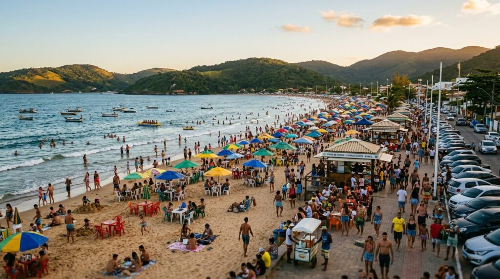 Feriado prolongado movimenta Meaípe e Enseada Azul com gastronomia tradicional e agito noturno em Guarapari