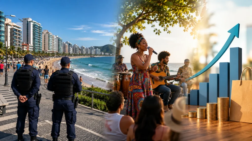 Fim de Semana em Guarapari: Reforço na Segurança, Eventos Culturais e Destaque Econômico Marcam o Sábado 1 Fim de Semana em Guarapari Reforço na Segurança, Eventos Culturais e Destaque Econômico Marcam o Sábado