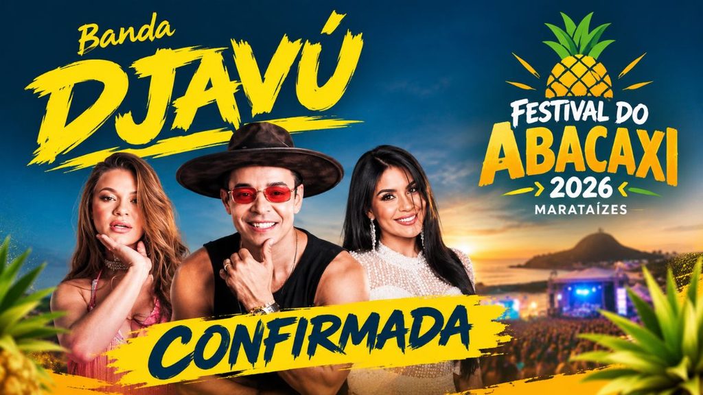 Banda Djavú é confirmada no Festival do Abacaxi 2026 em Marataízes
