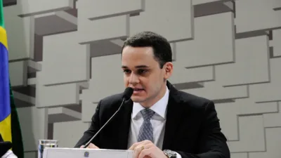 Lorenzo Pazolini, então delegado da Polícia Civil do Espírito Santo, em audiência no Senado em 2017